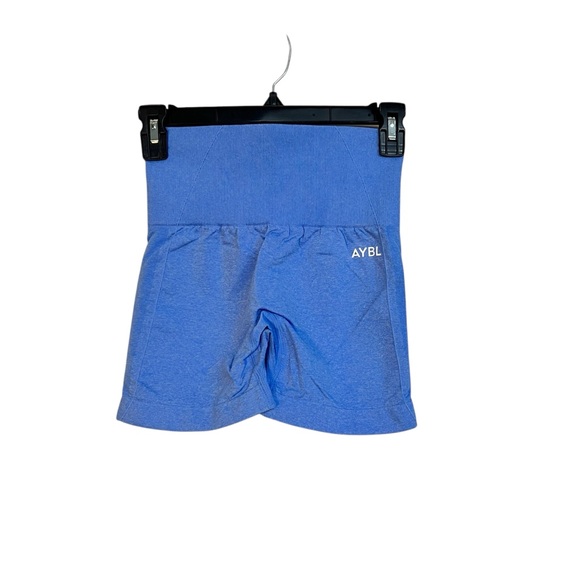 New Aybl Empower Seamless Scrunch Bum Shorts Spring Blue Marl - Picture 1 of 3